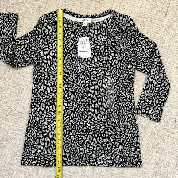 Style & Co pima cotton print essential knit 3/4 sleeve top New, Petite Small - Picture 15 of 16